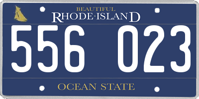 RI license plate 556023