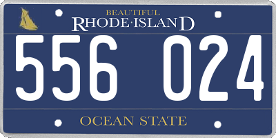 RI license plate 556024