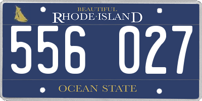 RI license plate 556027