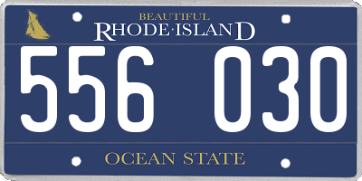 RI license plate 556030