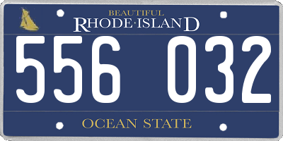 RI license plate 556032