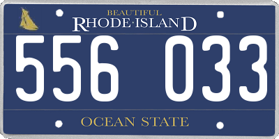 RI license plate 556033