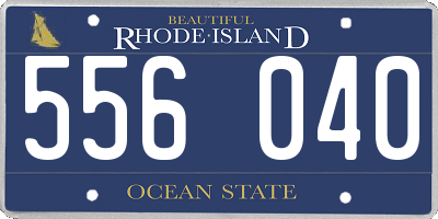 RI license plate 556040