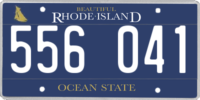 RI license plate 556041