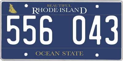 RI license plate 556043