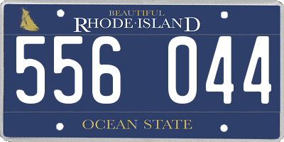 RI license plate 556044
