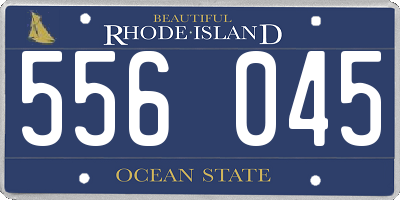 RI license plate 556045