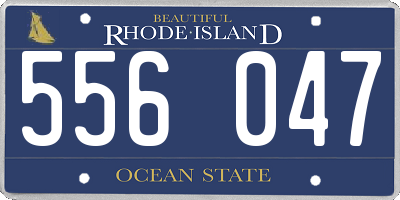 RI license plate 556047