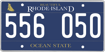 RI license plate 556050