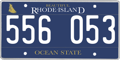 RI license plate 556053