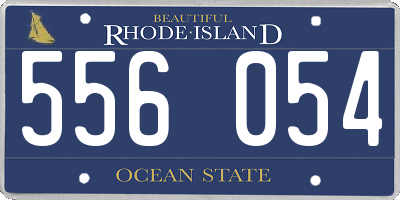 RI license plate 556054