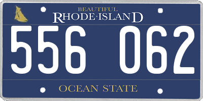 RI license plate 556062