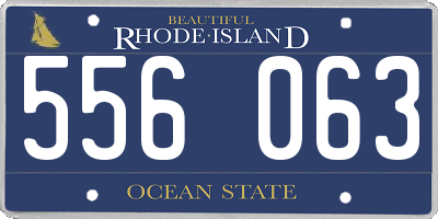 RI license plate 556063