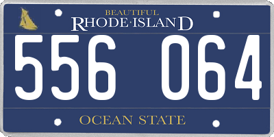 RI license plate 556064