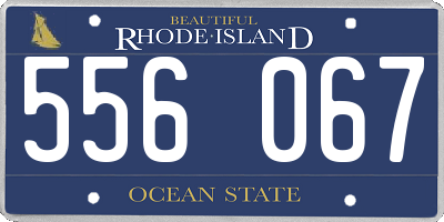 RI license plate 556067