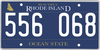 RI license plate 556068