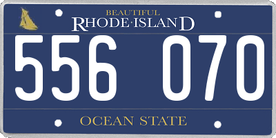 RI license plate 556070
