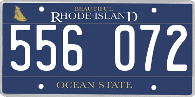 RI license plate 556072