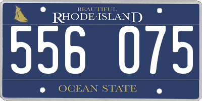 RI license plate 556075