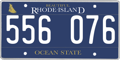 RI license plate 556076