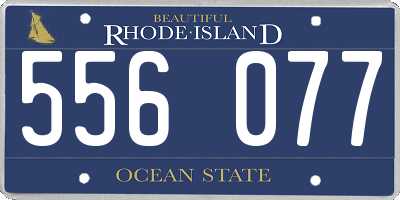 RI license plate 556077