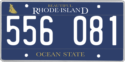 RI license plate 556081