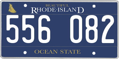 RI license plate 556082