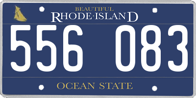 RI license plate 556083