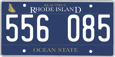 RI license plate 556085