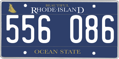 RI license plate 556086