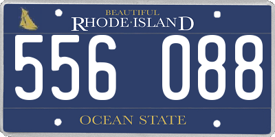 RI license plate 556088