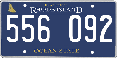 RI license plate 556092