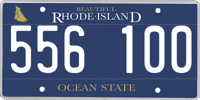 RI license plate 556100