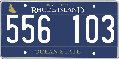RI license plate 556103