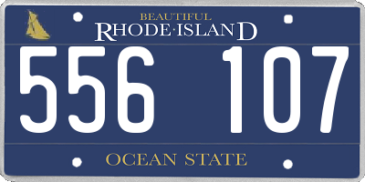RI license plate 556107