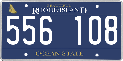 RI license plate 556108