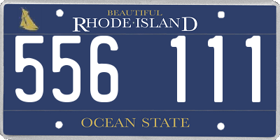 RI license plate 556111
