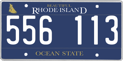 RI license plate 556113