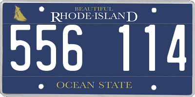 RI license plate 556114