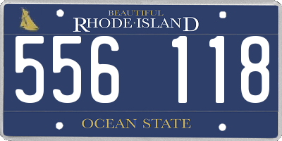 RI license plate 556118