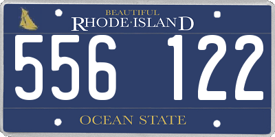RI license plate 556122