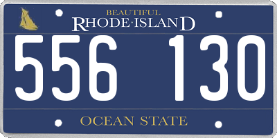 RI license plate 556130