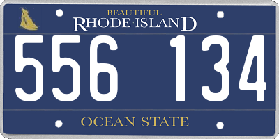 RI license plate 556134