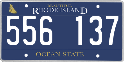 RI license plate 556137