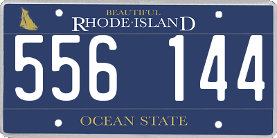 RI license plate 556144
