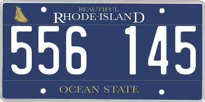 RI license plate 556145