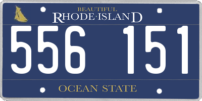RI license plate 556151