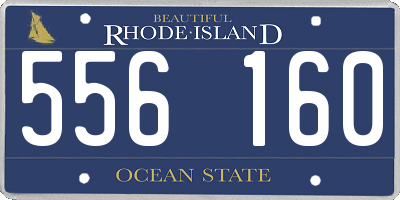 RI license plate 556160