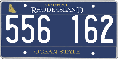 RI license plate 556162