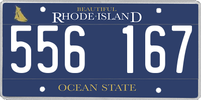 RI license plate 556167